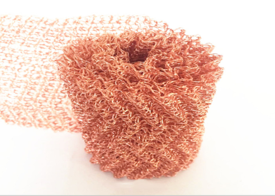 Automotive 0.23mm Wire Knitted Copper Mesh Yellow