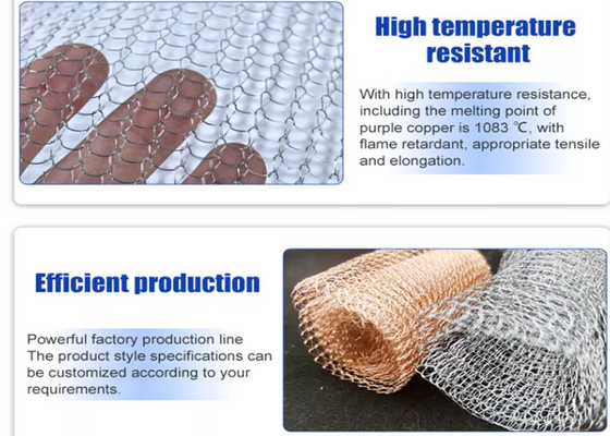 1m 1 Roll 304 Knitted Wire Mesh Width 300mm 0.15mm Diameter