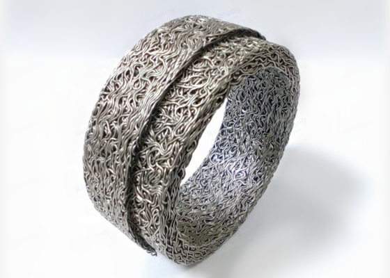 55*20*10mm Compressed Knitted Metal Wire Mesh 99% Filter 0.55mm