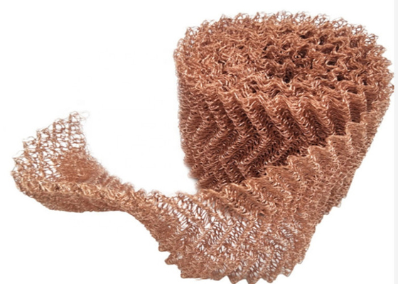 0.23mm 99.9% Copper Knitted Mesh Roll For Distillation Column Packing