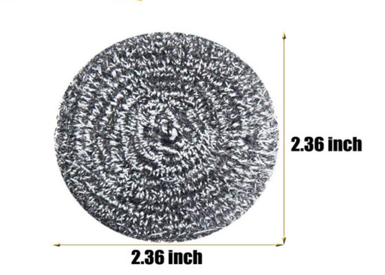 2*6cm 7.5g 410/430 Stainless Steel Cleaning Ball and Wire Brush for Heavy-Duty Kitchen Scrubbing